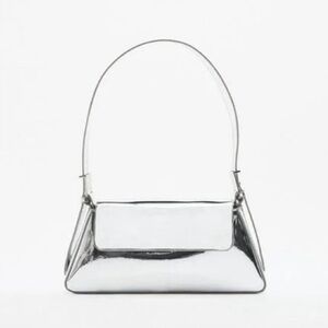 Zara silver metallic bag